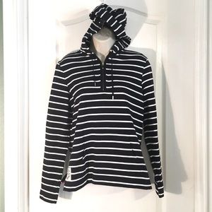 Lauren Ralph Lauren Blue& White Striped Hoodie